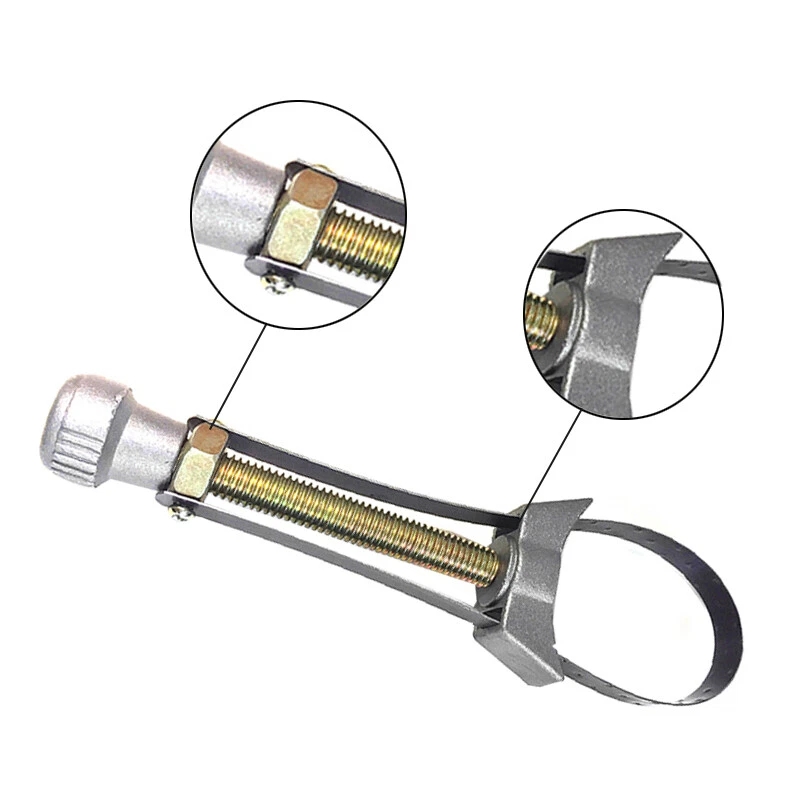 Car Oil Filter Wrench Strap Removal Repair Hand Tool 60mm - 120mm Adjustable Kit — 第 3/4 张图片