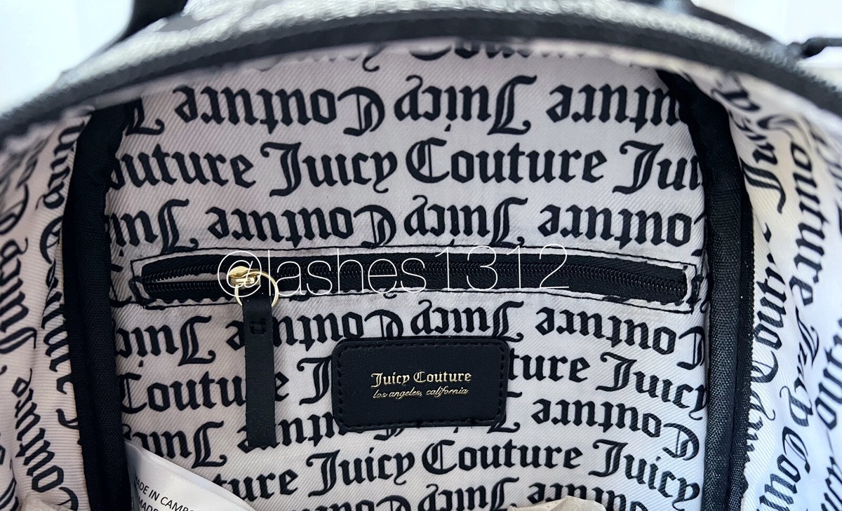 JUICY COUTURE Purse Change of Heart Backpack Bag - Black Beige Logo JUICY COUTURE Purse Change of Heart Backpack | Mercari main image 3