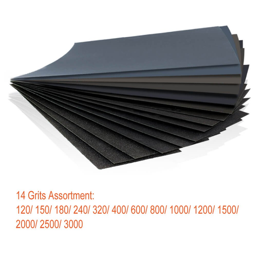 28 Pcs 120 to 3000 Grit Wet Dry Sandpaper Assortment 9 * 3.6 Inches for Automoti - Picture 2 of 12