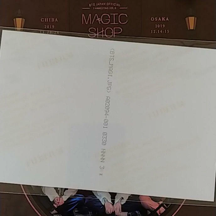 BTS JPN OFFICIAL FANMEETING VOL.5 Blu-ray MAGIC SHOP member PHOTO only!