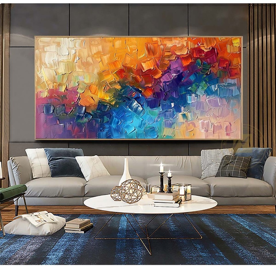 Original Handpainted Texture Abstract Oil Paintings On Canvas Home