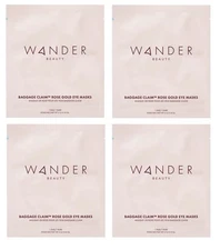 ~ New ~ Wander Beauty Baggage Claim Gold Eye Masks ~ 4 PAIRS