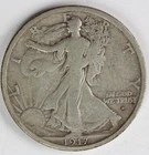 F 1917 D Obverse Mint Mark Walking Liberty Half Dollar