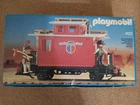 Playmobil Western Wagon Caboose 4123 Vintage Box Plan Tramp Cowboy ********