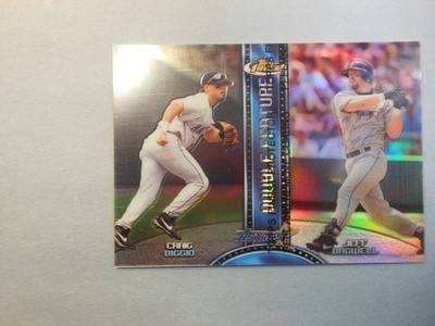 1999 Topps Finest Double Feature #DF4 Craig Biggio Jeff Bagwell Refractor Right