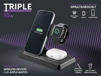 CellularLine Triple Wireles Charger 3In1 Black (61043) #12585539