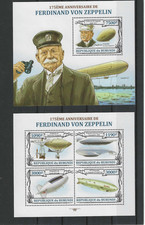 BURUNDI 2013 DIRIGEABLE ZEPPELIN TRANSPORT  2 BLOCS N**