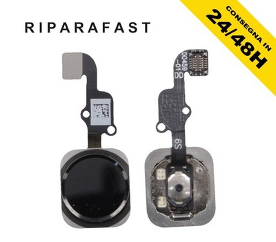 Home Taste Apple iPhone 6S / 6S Plus Schwarz Flat Flex Komplett Knopf