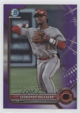 2022 Bowman Draft Chrome Purple Refractor 229/250 Leonardo Balcazar #BDC-91 0ol8