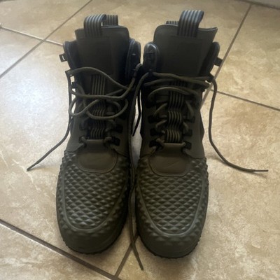 Nike AF1 - Olive Green - Water Resistant Duck Boot Lace Up Men's Boots - Size 14