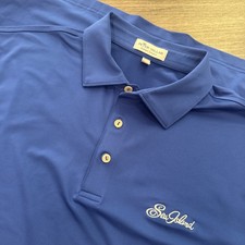 Sea Island Peter Millar Summer Comfort Polo Large Blue