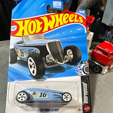 Hot Wheels Rod Squad 33 Ford Lo Boy Car Blue 164 Diecast 2024 Unopened Box