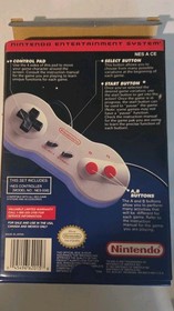 Nintendo NES Controller NES-039 Wired Ergonomic Gray/Red/Black Plastic 1993