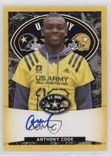 2018 Leaf Metal US Army All-American Bowl Tour Yellow /10 Anthony Cook Auto nd3