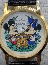 Walt Disney Mickey  Minnie Mouse 1992 "Main Street Merchandise" 33mm Watch