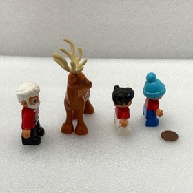 LEGO DUPLO Figures Santa Reindeer Boy Girl from Santa's Winter Holiday Set 10837