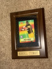 Rare Kordell Stewart Pittsburgh Steelers 1995 Rookie Card Plaque Sportflix NIB