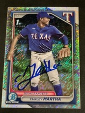 Curley Martha Signed Card 2024 Bowman Shimmer In Person Autograph (IP) Auto