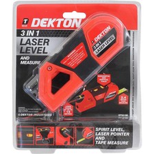 DEKTON 3 IN 1 LASER LEVEL WITH MEASURING TAPE 2.4M
