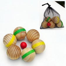 Set of 7 Bocce Balls, Balls, Wooden Playground Equipment, Parent-Child