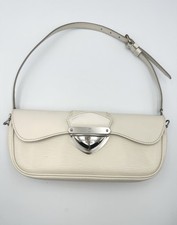 Louis Vuitton Epi Pochette Montaigne Shoulder Bag Silver Hardware Cream Color
