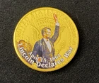 Colorized Kennedy JKF Half Dollar Civil War Lincoln Declares War Free Shipping