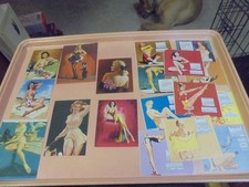 Vintage Lot of 18 pieces Girl Pinup Art
