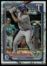 2024 Bowman Chrome Braylin Morel #BDC-169 Rangers SN  Sparkles Refractor