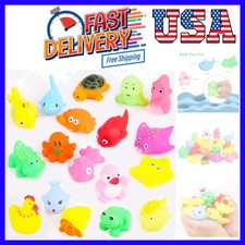 18 PCS Preschool Bath Toys Set for Toddlers Kids 1-3 2-4, Rubber Cute Sea Ani...