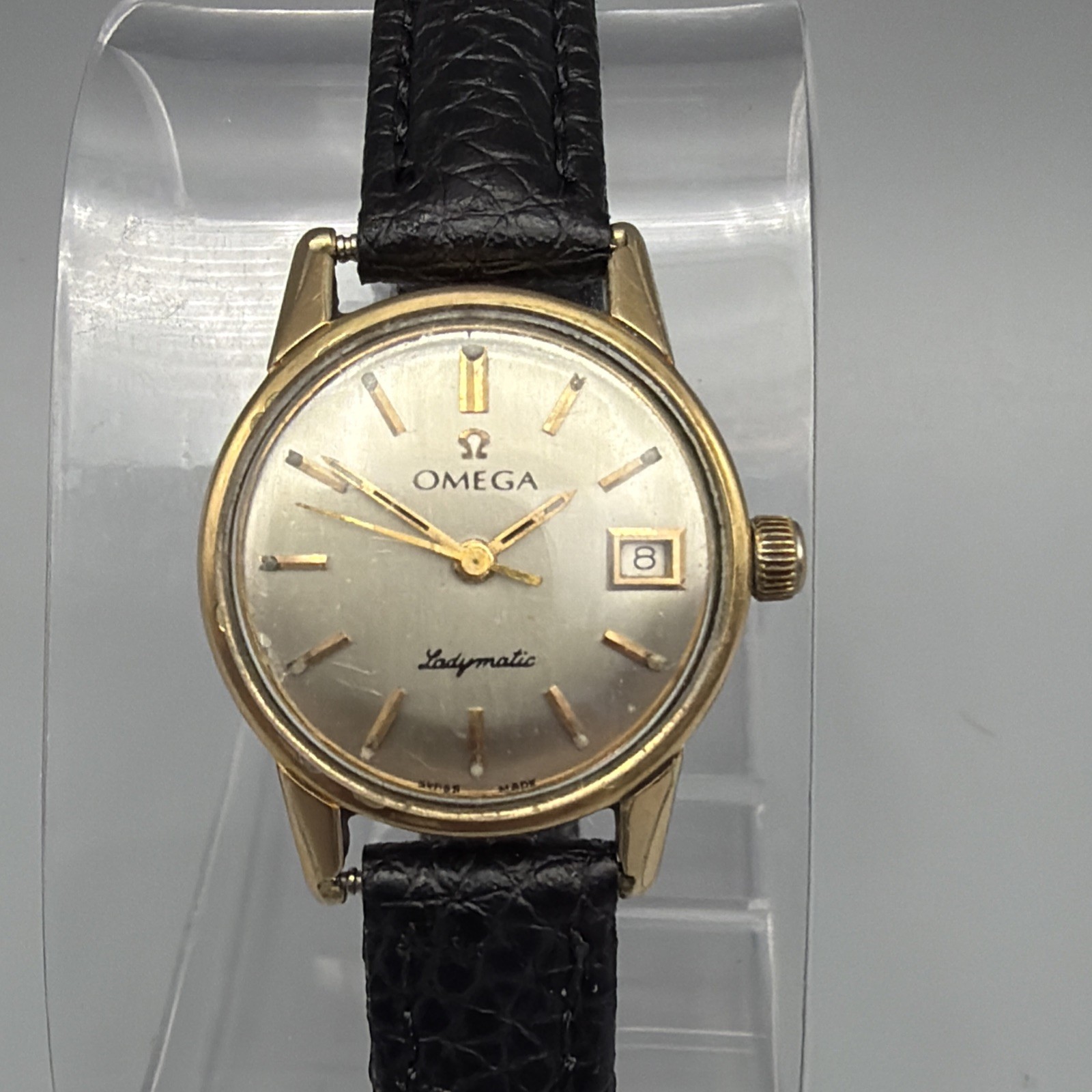 Omega Ladymatic Date Gold Plate Seamaster
