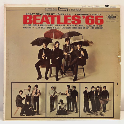 THE BEATLES - Beatles '65 (1965 LA Pressing) - 12'' Vinyl Record LP - VG
