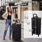 Byootique Rolling Makeup Train Case with Portable Cube Case Cosmetic Organizer — photo 8