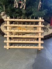 60 Spool Premium Wood Thread Holder Rack for Sewing and Embroidery