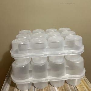JarBox (1) Pint & (1) Quart 12 Jar Canning Storage Box Holder Plastic Clear