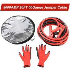 20ft Auto Jumper Cables 00 Gauge 5000amp Automotive Booster Cables For Car Van
