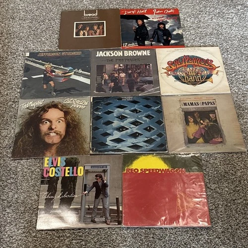 Lot Of 10 Classic Rock 70s-80s Vinyl LP The Who Reo Speedwagon Bread Hall Oates