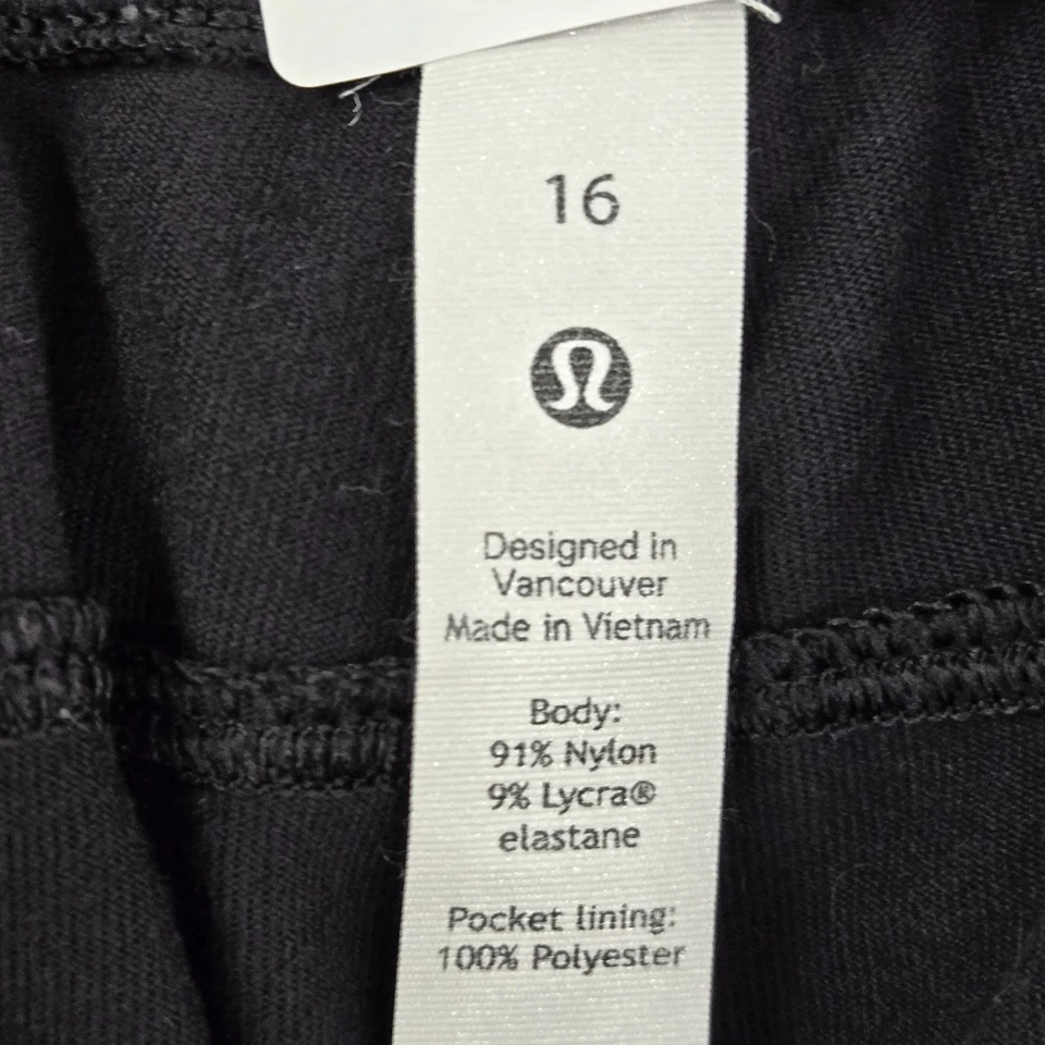 Lululemon Women Activewear Pants 16 Black Ready To Rulu Jogger - Image 3 of 4