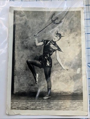 RARE Photo Marguerite in Devil Costume Eva Clara German- Theater Halloween