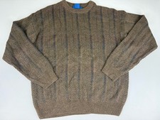 VTG 90s Towncraft 100 Acrylic Knit Sweater Grandpa Cottage Grunge Size Medium