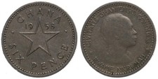 Ghana - 6 Pence 1958 - V
