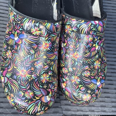 BJORK Women's Professional Araceli Multicolor Leather Clogs Size 7.5 EUR 38