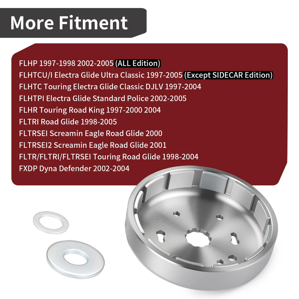 45Amp Alternator Flywheel Rotor for FLHP 1997 1998 2002 2003 2004 2005 FLHT FLHR - Image 2 of 4