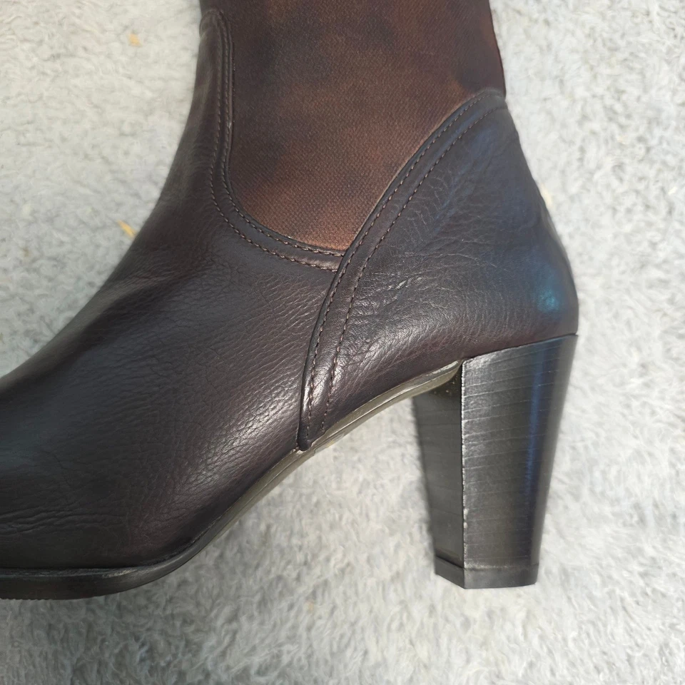 Amalfi на Rangoni коричневый итальянский кожаный колена неопрен эластичной ботинки 6 М новый - Изображение 3 из 4