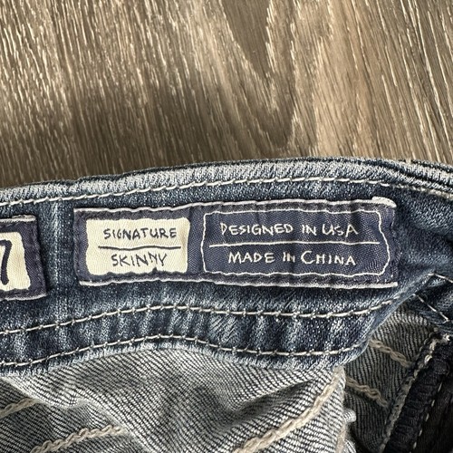 Miss Me Signature Skinny Stretch Jean Women 27 30x31 Blue Distressed Embellished - Bild 18 von 24