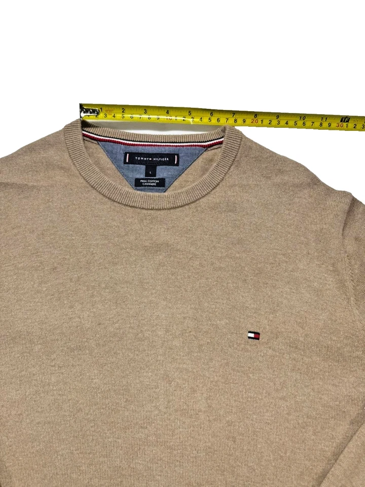 TOMM HILFIGER PIMA ALGODÓN CASHMER MARRÓN CLARO Foto 3 de 4