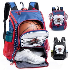 Basketball Bag Backpack with Ball Compartment Shoe Pocket Gym Bag for Bas...