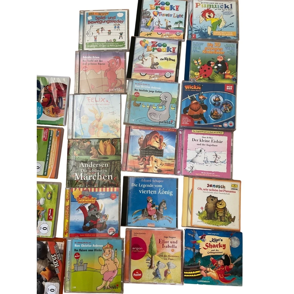 LOTE de 22 DVD y CD alemanes para niños Kinder Medien Lote Deutsche Sprach Foto 2 de 4