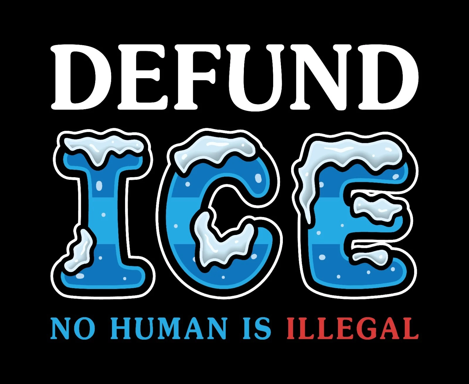 Defund ICE No Human Is Illegal Yard Sign Decor