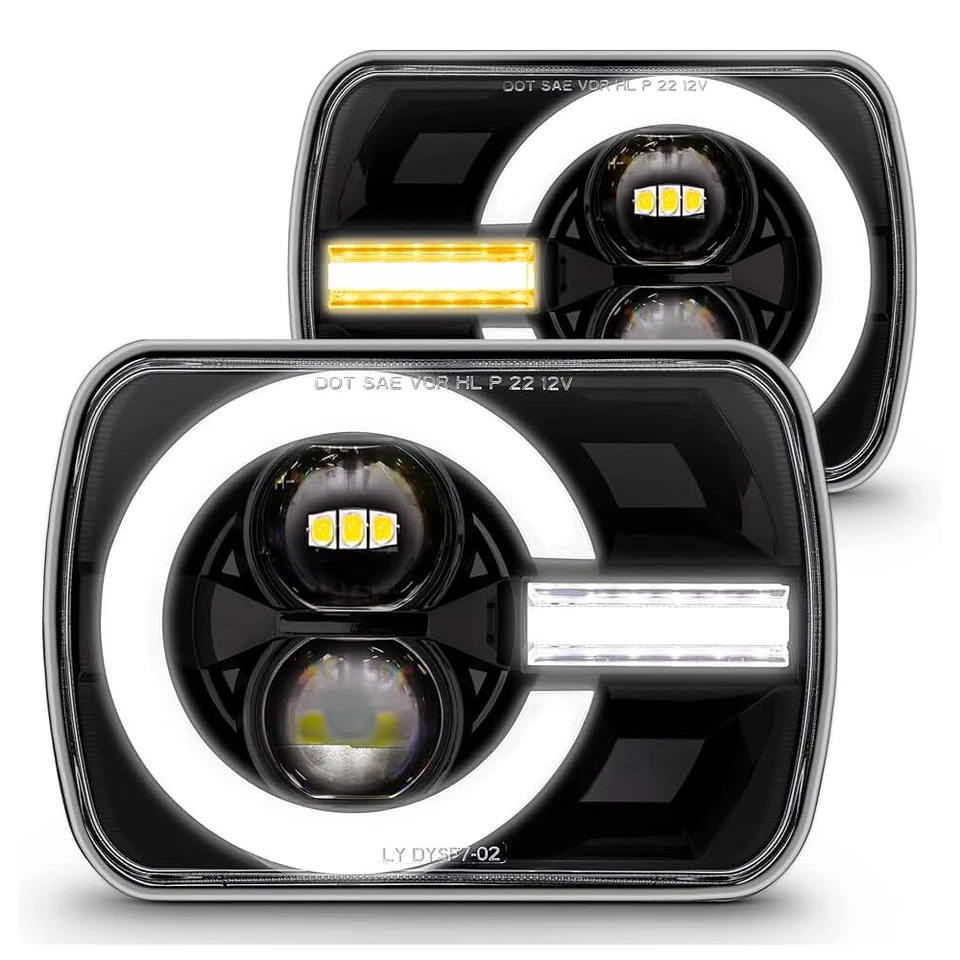  Faro LED 5x7 7x6" alto-bajo DRL para camioneta Toyota 1982-1995 4Runner Tacoma  Foto 2 de 4