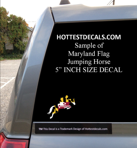 MARYLAND HORSE DECAL Car Sticker MAGNET JUMPING TROTTING DRESSAGE American - Picture 14 of 19